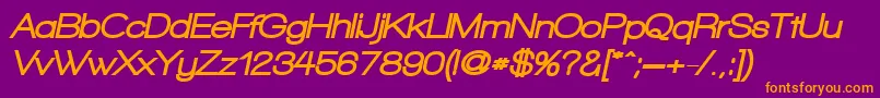Шрифт WalkwayObliqueBlack – оранжевые шрифты на фиолетовом фоне