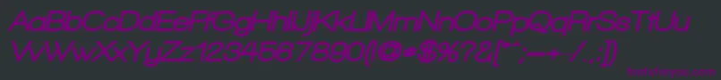 Шрифт WalkwayObliqueBlack – фиолетовые шрифты на чёрном фоне