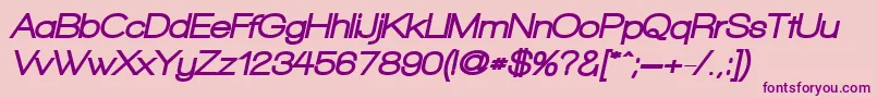 WalkwayObliqueBlack Font – Purple Fonts on Pink Background