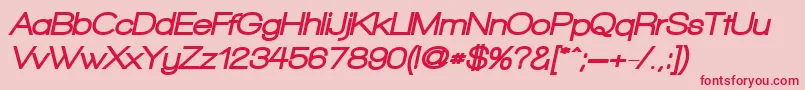 WalkwayObliqueBlack Font – Red Fonts on Pink Background