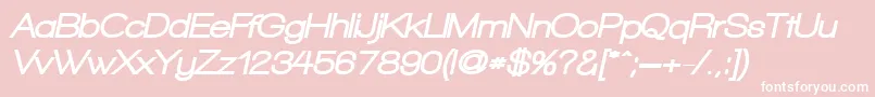 フォントWalkwayObliqueBlack – ピンクの背景に白い文字