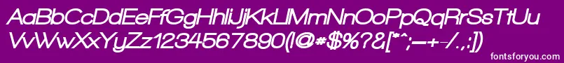 フォントWalkwayObliqueBlack – 紫の背景に白い文字