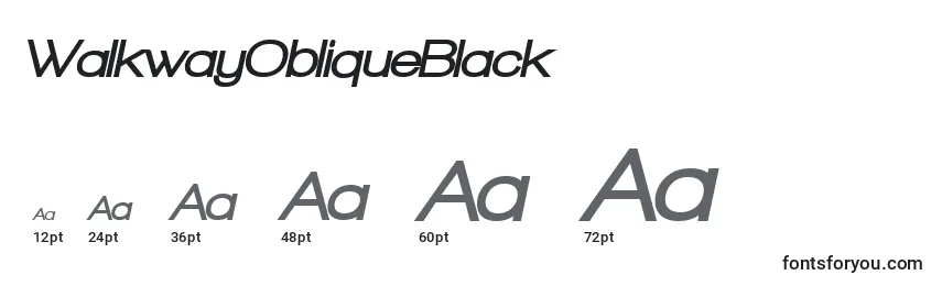 WalkwayObliqueBlack Font Sizes