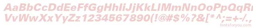 UniversLt76BlackOblique Font – Pink Fonts on White Background