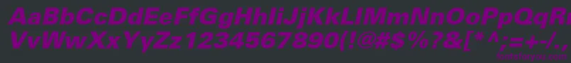 UniversLt76BlackOblique Font – Purple Fonts on Black Background