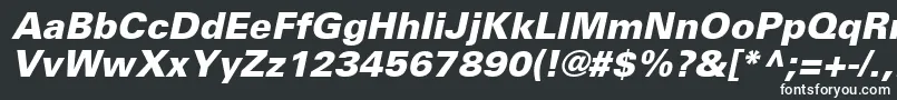 UniversLt76BlackOblique Font – White Fonts