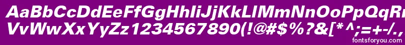 Шрифт UniversLt76BlackOblique – белые шрифты на фиолетовом фоне