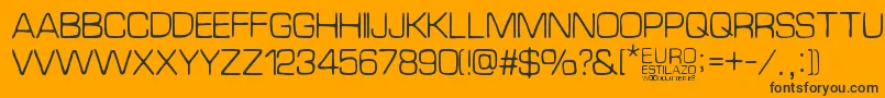 EuroEstilazo Font – Black Fonts on Orange Background