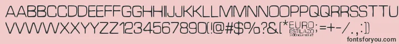 EuroEstilazo Font – Black Fonts on Pink Background