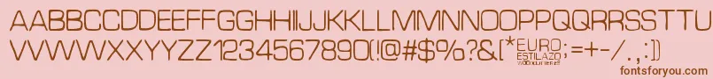 EuroEstilazo Font – Brown Fonts on Pink Background