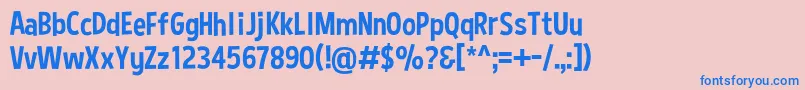 CurseCasual Font – Blue Fonts on Pink Background