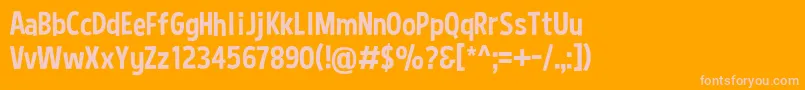 CurseCasual Font – Pink Fonts on Orange Background