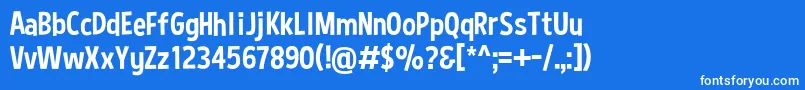 CurseCasual Font – White Fonts on Blue Background