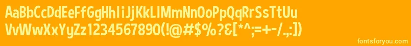 CurseCasual Font – Yellow Fonts on Orange Background