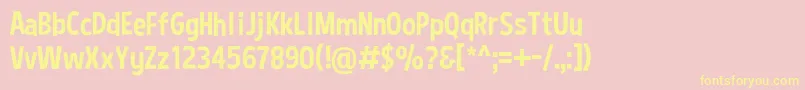 CurseCasual Font – Yellow Fonts on Pink Background
