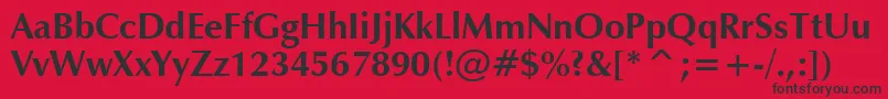 ZapfHumanist601BoldBt Font – Black Fonts on Red Background