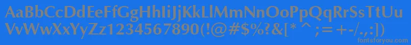 ZapfHumanist601BoldBt Font – Gray Fonts on Blue Background