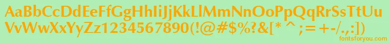 More about ZapfHumanist601BoldBt Font ZapfHumanist601BoldBt Font – Orange Fonts on Green Background