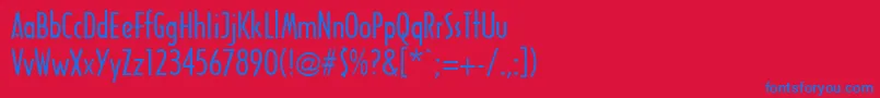Police ArcaneRegular – polices bleues sur fond rouge