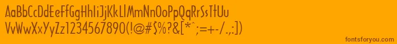 ArcaneRegular Font – Brown Fonts on Orange Background