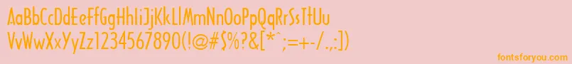 ArcaneRegular Font – Orange Fonts on Pink Background