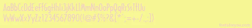 ArcaneRegular-Schriftart – Rosa Schriften auf gelbem Hintergrund