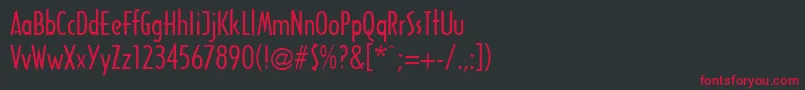 フォントArcaneRegular – 黒い背景に赤い文字