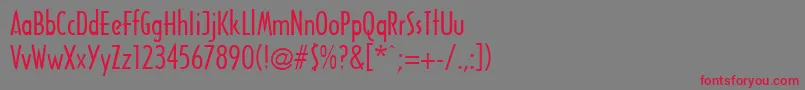 ArcaneRegular Font – Red Fonts on Gray Background
