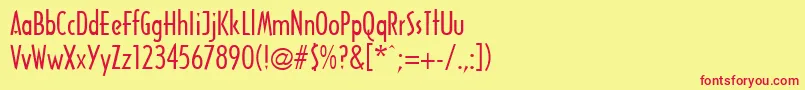 ArcaneRegular Font – Red Fonts on Yellow Background