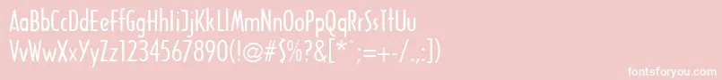 Fonte ArcaneRegular – fontes brancas em um fundo rosa