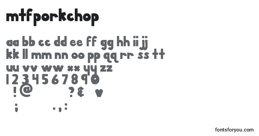 Fuente MtfPorkChop - alfabeto, números, caracteres especiales