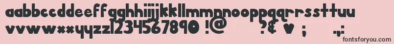 Шрифт MtfPorkChop – чёрные шрифты на розовом фоне