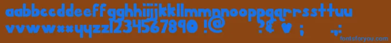 MtfPorkChop Font – Blue Fonts on Brown Background