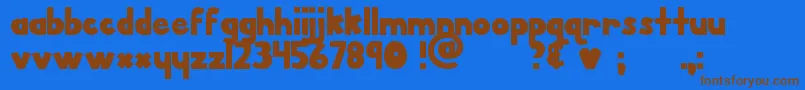 MtfPorkChop Font – Brown Fonts on Blue Background