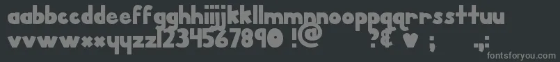 Шрифт MtfPorkChop – серые шрифты на чёрном фоне