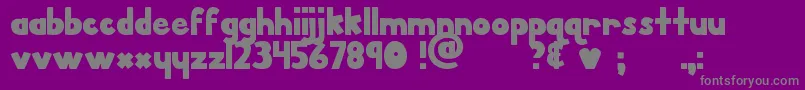 MtfPorkChop-fontti – harmaat kirjasimet violetilla taustalla