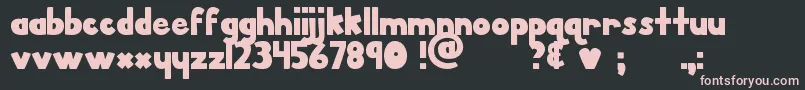 フォントMtfPorkChop – 黒い背景にピンクのフォント