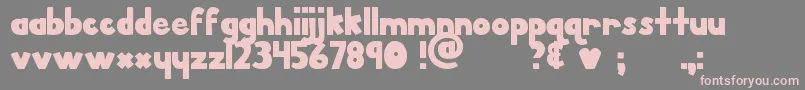 フォントMtfPorkChop – 灰色の背景にピンクのフォント