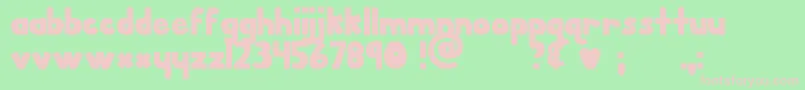 フォントMtfPorkChop – 緑の背景にピンクのフォント