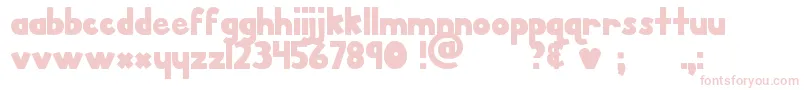 MtfPorkChop-fontti – vaaleanpunaiset fontit valkoisella taustalla