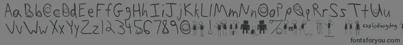 Шрифт Sambrown – чёрные шрифты на сером фоне