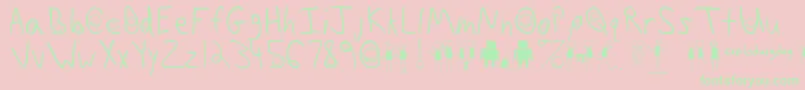 Sambrown Font – Green Fonts on Pink Background