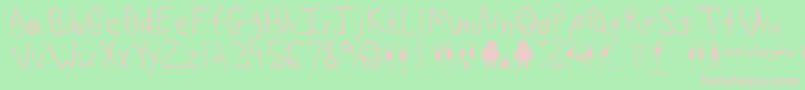 Sambrown Font – Pink Fonts on Green Background