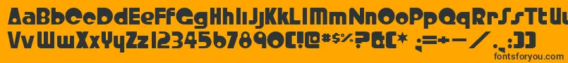 CrystalRadioKit Font – Black Fonts on Orange Background