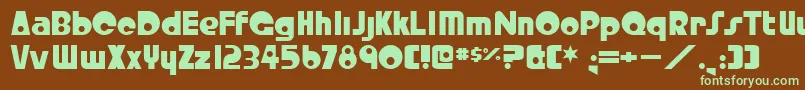 CrystalRadioKit Font – Green Fonts on Brown Background