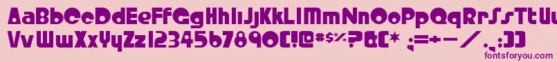 CrystalRadioKit Font – Purple Fonts on Pink Background