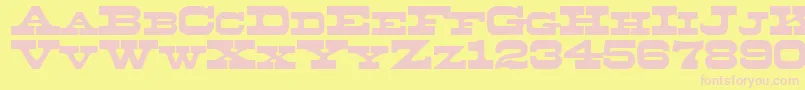 Duncan Font – Pink Fonts on Yellow Background