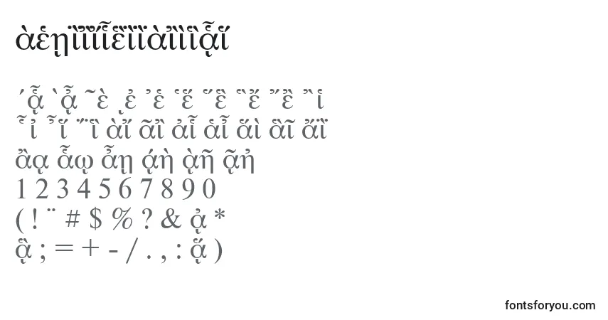 A fonte NewtonpgttNormal – alfabeto, números, caracteres especiais