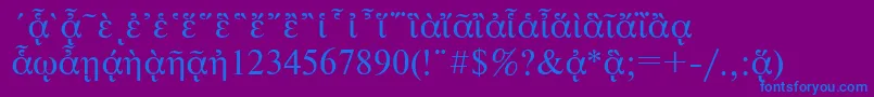 NewtonpgttNormal Font – Blue Fonts on Purple Background