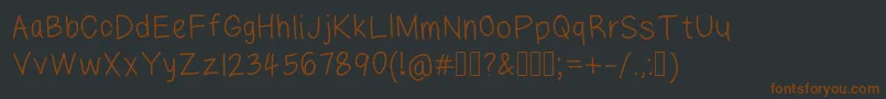 Шрифт Lazyfont – коричневые шрифты на чёрном фоне